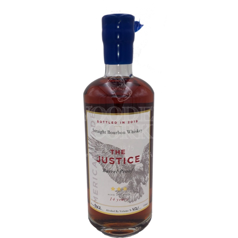The Justice Barrel Proof 14 Year Bourbon