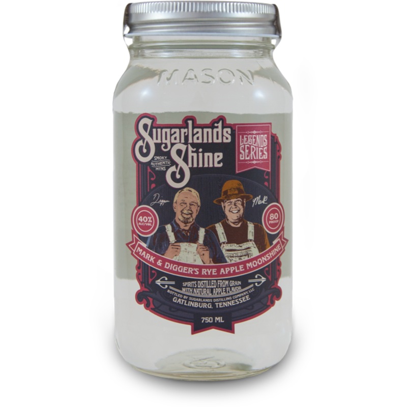 Sugarlands Shine Mark and Diggers Rye Apple Moonshine