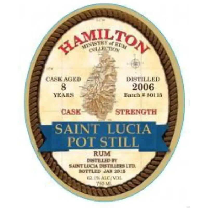 Hamilton St. Lucia Cask Strength 8 Year Old Rum