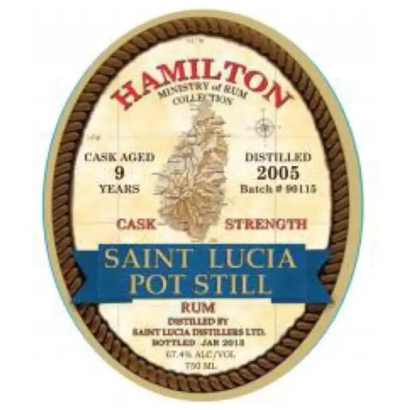 Hamilton St. Lucia Cask Strength 9 Year Old Rum
