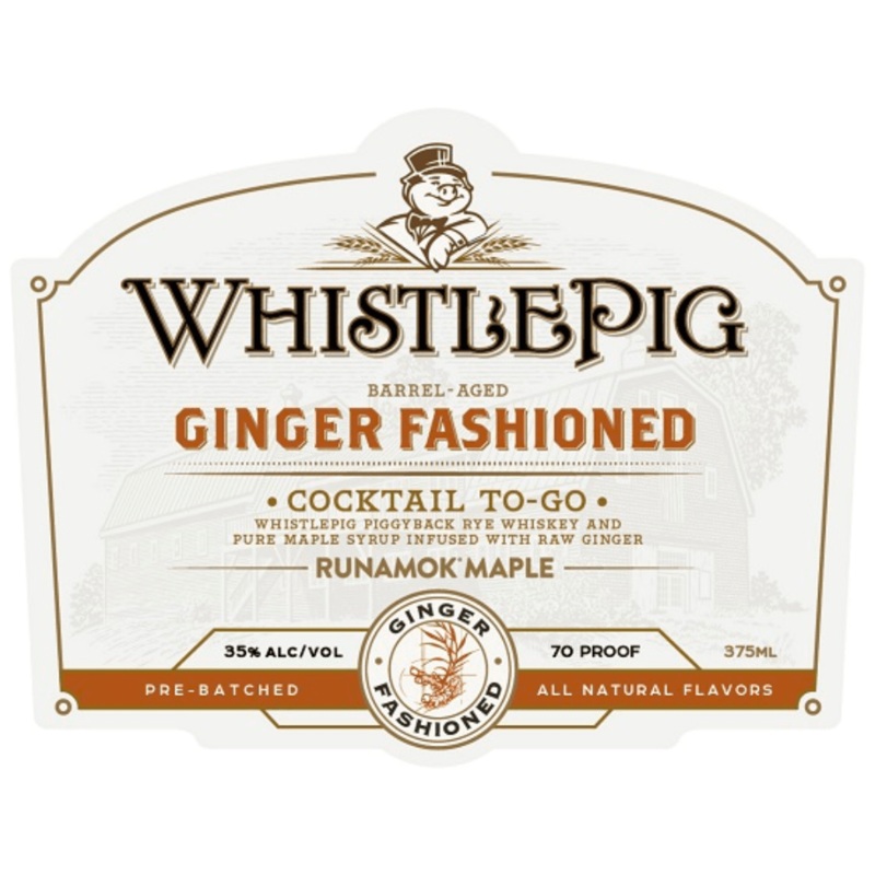WhistlePig Ginger Fashioned Cocktail To-Go 375ml