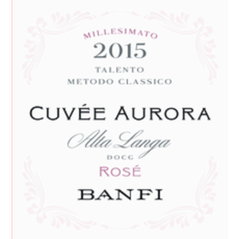 Castello Banfi Alta Langa Extra Brut Cuve Aurora Talento Metodo Classico Millesimato Ros
