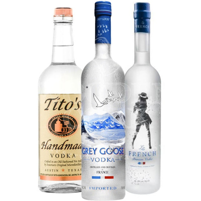 Tito’s & Grey Goose & La French Vodka Bundle