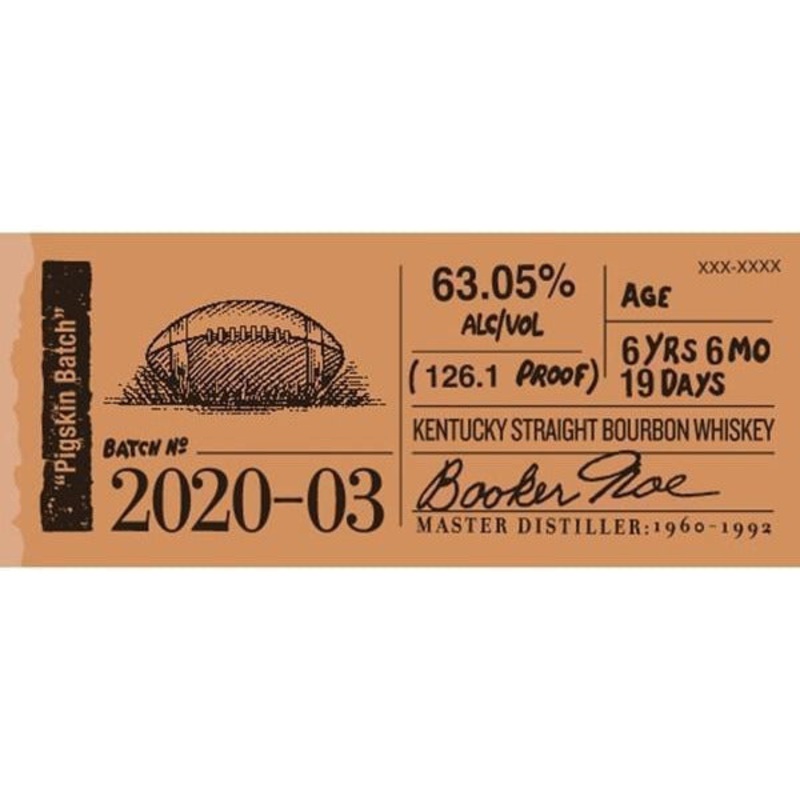 Booker’s Bourbon Batch 2020-03 Pigskin Batch