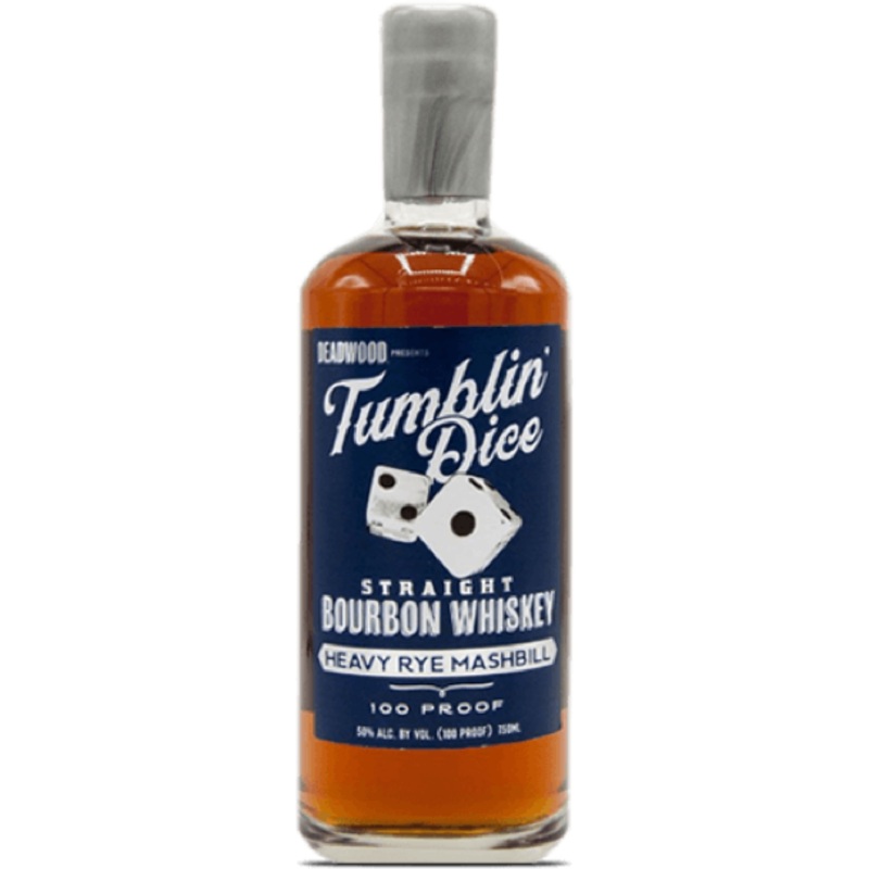Deadwood Tumblin’ Dice 4 Year Old Heavy Rye Mashbill Straight Bourbon Whiskey 116 Proof