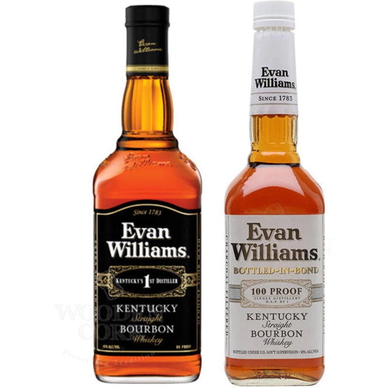 Evan Williams Black Label Bourbon & 100 Proof Bottled In Bond Bundle