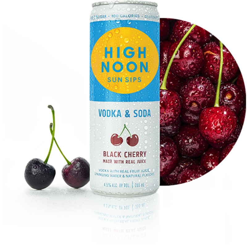 High Noon Sun Sips Black Cherry Vodka & Soda Hard Seltzer 4pk