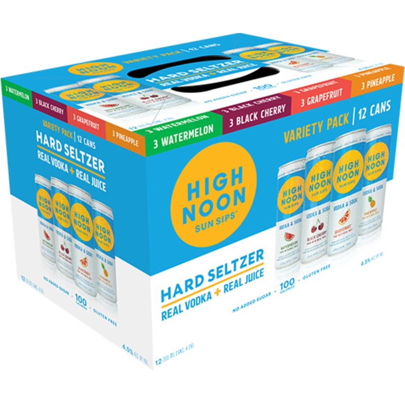 High Noon Sun Sips Variety Vodka & Soda Hard Seltzer 12pk
