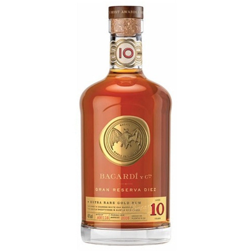 Bacardi Rum Gold Extra Rare Gran Reserva Diez Rum