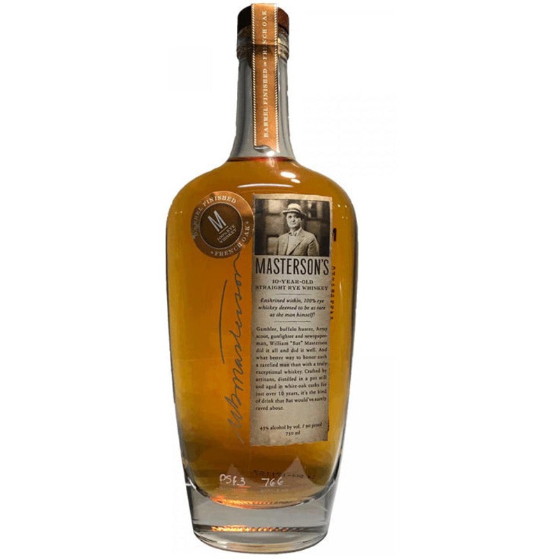 Masterson’s Straight Rye Whiskey French Oak Barrel Finished 10 Yr