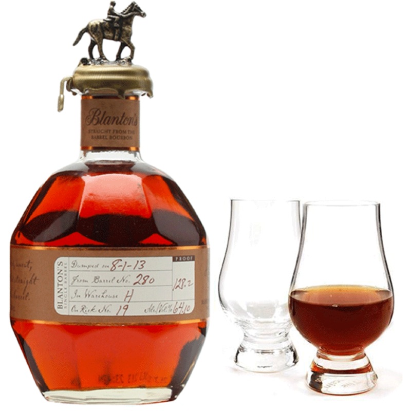Blanton’s Straight From the Barrel Bourbon with Glencairn Glass Set