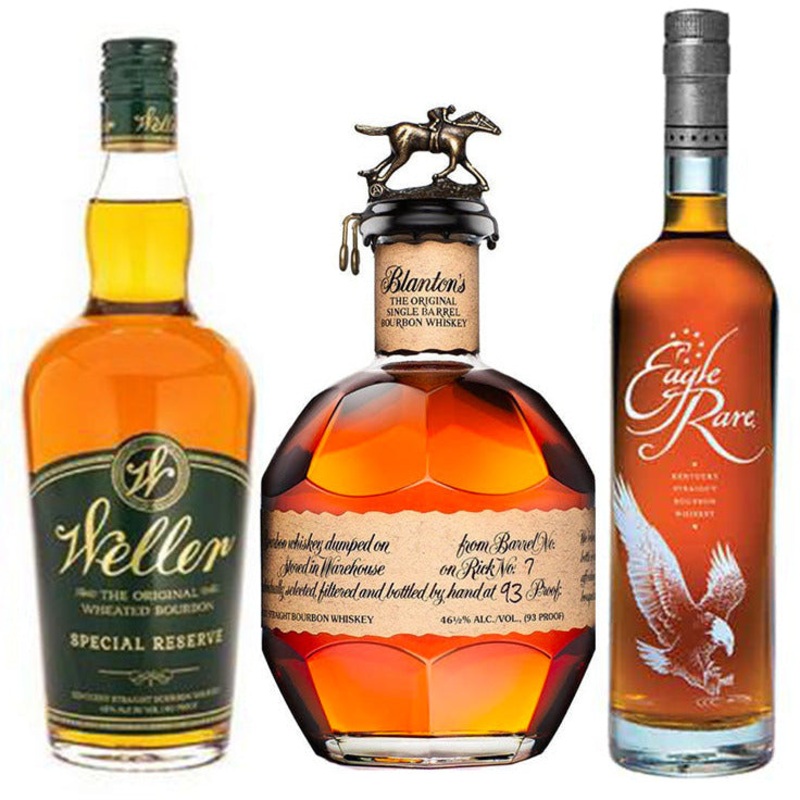 Weller Special Reserve & Blanton’s Original Single Barrel Bourbon & Eagle Rare Bourbon Bundle