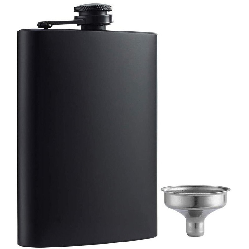 Whiskey Flask Matte Black 8oz