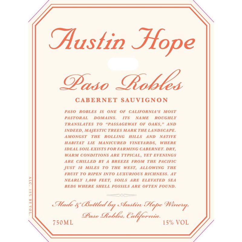 Austin Hope Paso Robles Cabernet Sauvignon 750ml