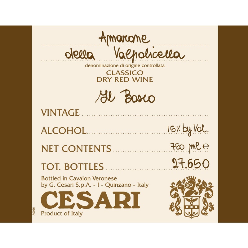 Cesari Il Bosco Amarone Della Valpolicella Classico DOC 750ml Wood