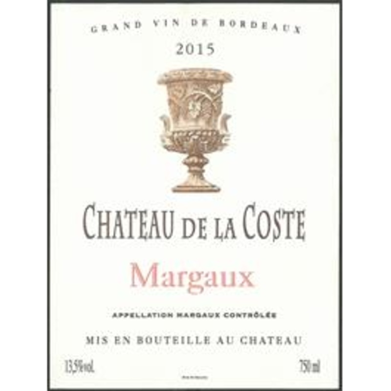 Chateau de la Coste Margaux AOC Red Bordeaux Blend 750ml