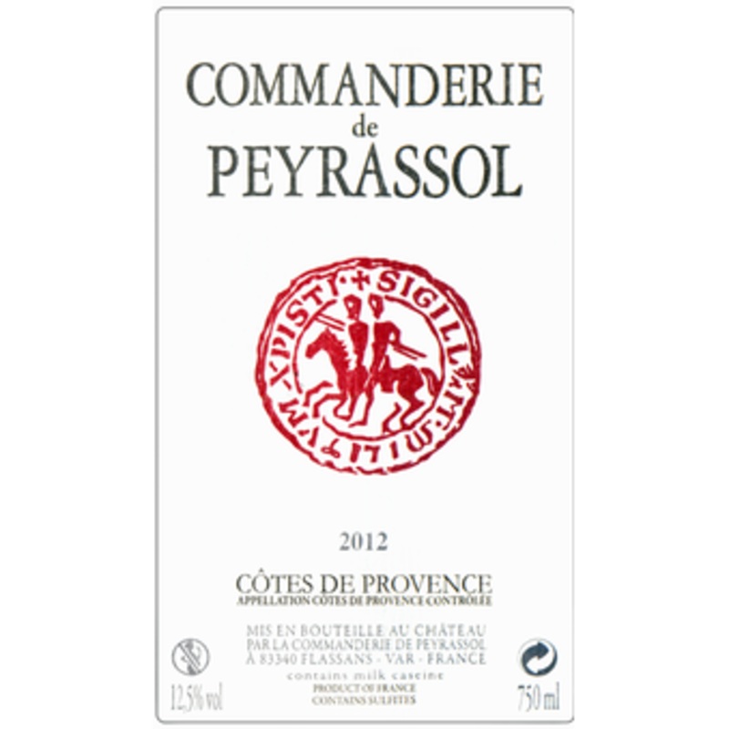 Commanderie De Peyrassol Cotes De Provence AOP Cuvee Des Commandeurs Rose 750ml