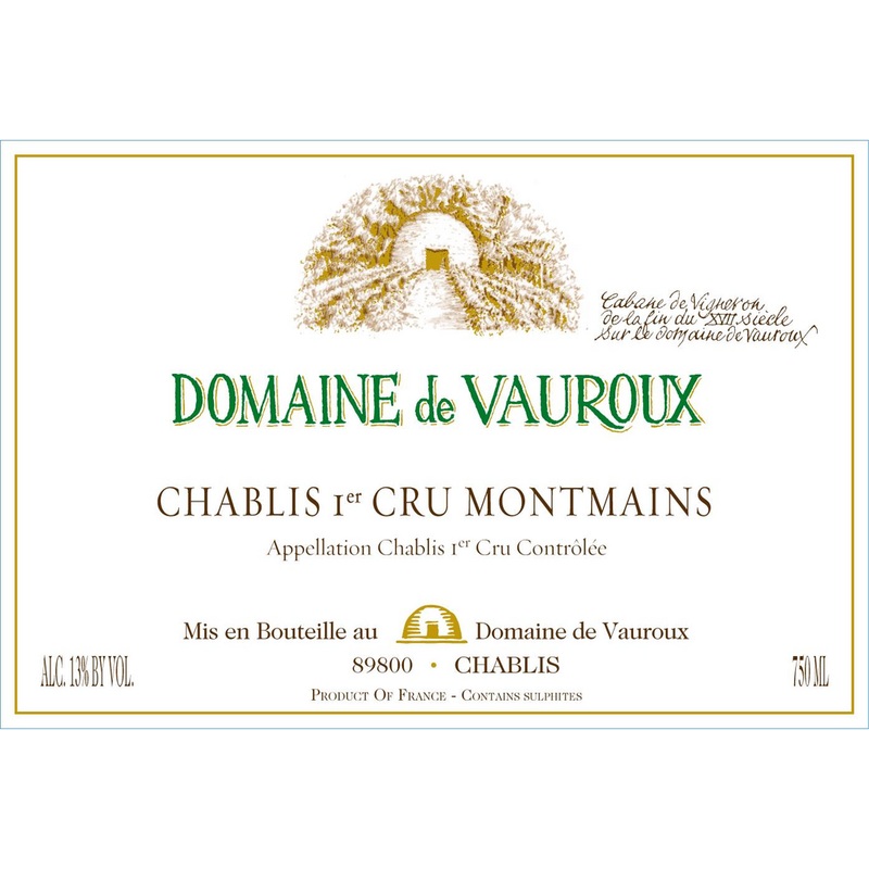 Domaine de Vauroux Chablis 1er Cru Montmains Chardonnay 750ml