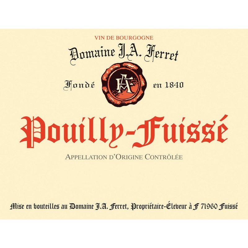 Domaine Ferret Pouilly Fuisse Domaine Ferret Chardonnay 750ml