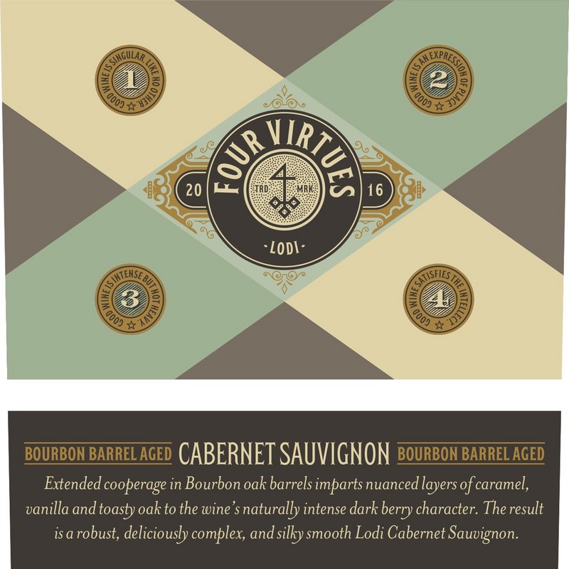 Four Virtues Lodi Bourbon Barrel Aged Cabernet Sauvignon 750ml
