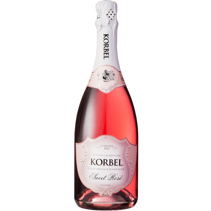 Korbel Sparkling California Sweet Rose Sparkling Champagne 750ml