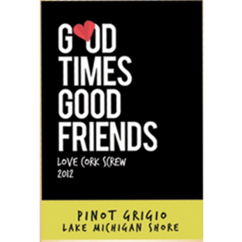 Love Cork Screw Good Times Good Friends Pinot Grigio 750ml