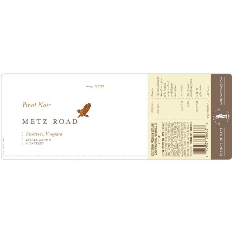 Metz Road Monterey Riverview Vineyard Pinot Noir 750ml