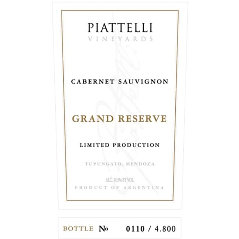 Piattelli Vineyards Mendoza Grand Reserve Cabernet Sauvignon 750ml