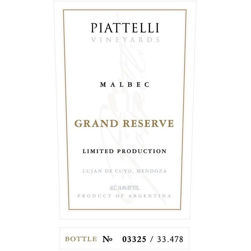 Piattelli Vineyards Mendoza Grand Reserve Malbec 750ml