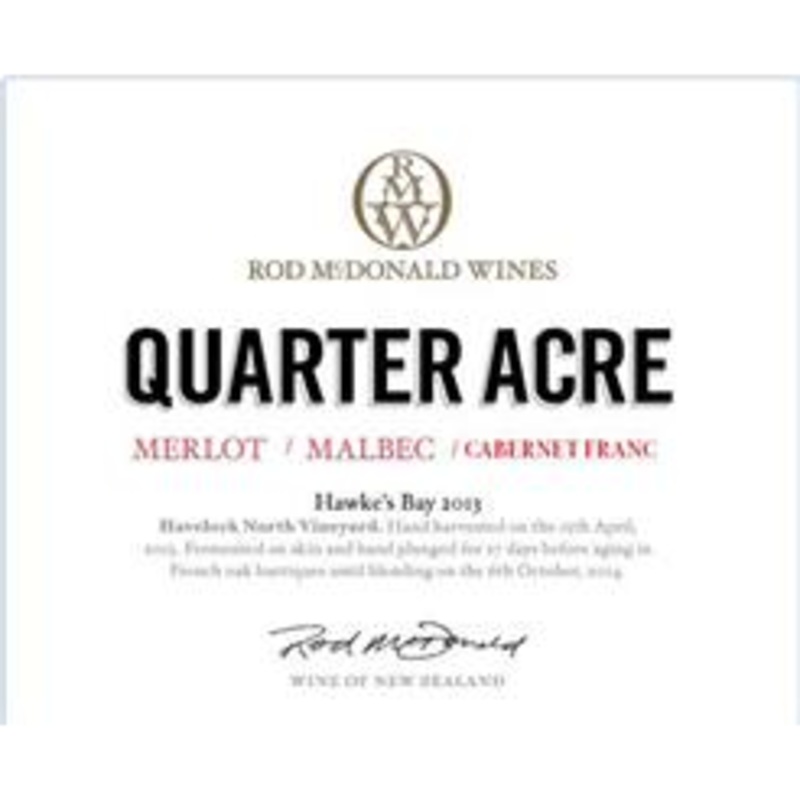 Quarter Acre Hawke’s Bay Merlot Blend 750ml
