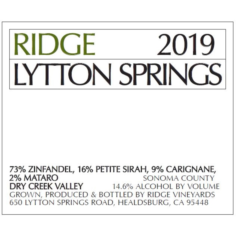 Ridge Lytton Springs Zinfandel Blend 750ml