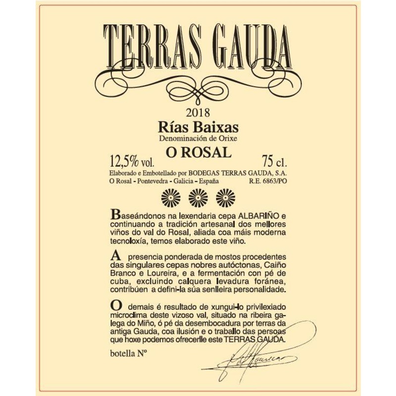 Terras Gauda O Rosal Rias Baixas White Blend 750ml
