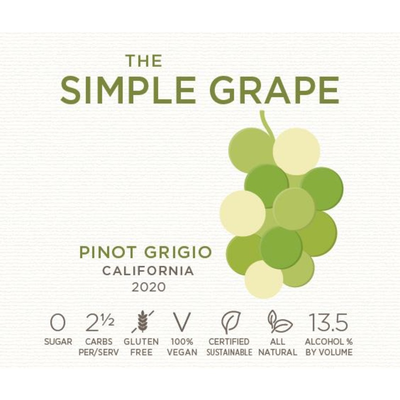 The Simple Grape California Pinot Grigio 750ml