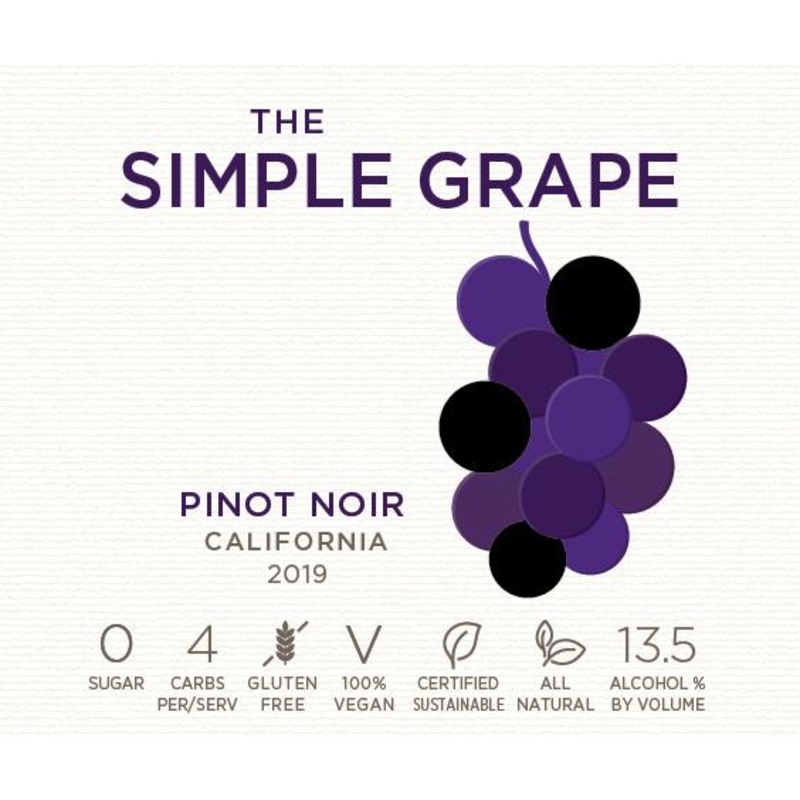 The Simple Grape California Pinot Noir 750ml