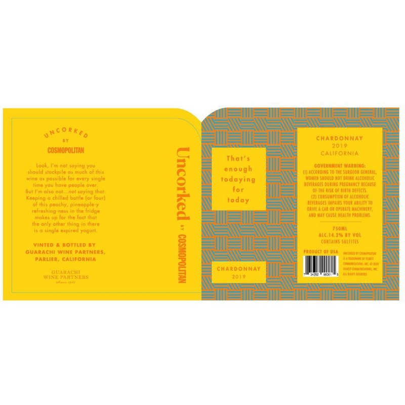 Uncorked by Cosmopolitan California Chardonnay 750ml