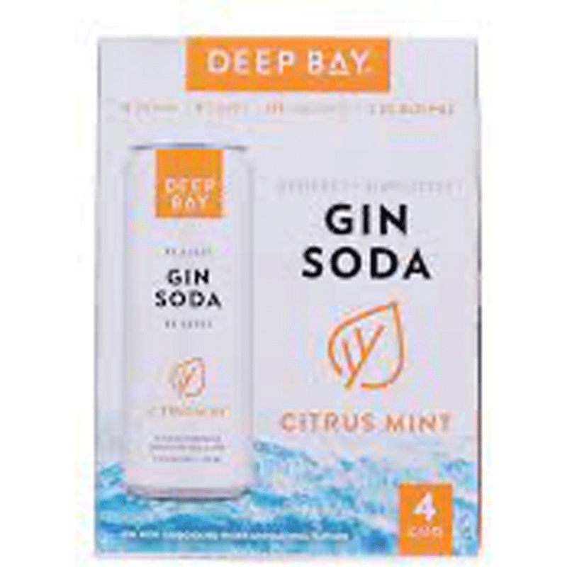 Deep Bay Gin Soda Citrus Mint 4pk