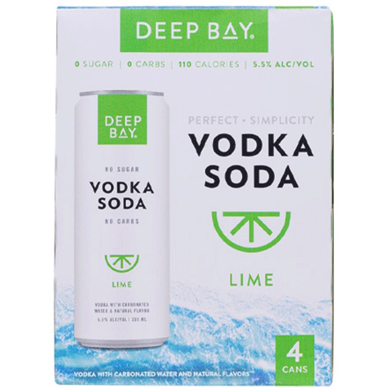 Deep Bay Vodka Soda Lime 4pk