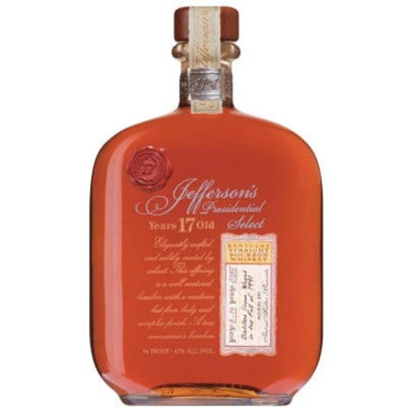 Jefferson’s 17 Year Old Presidential Select Bourbon Whiskey Batch #9