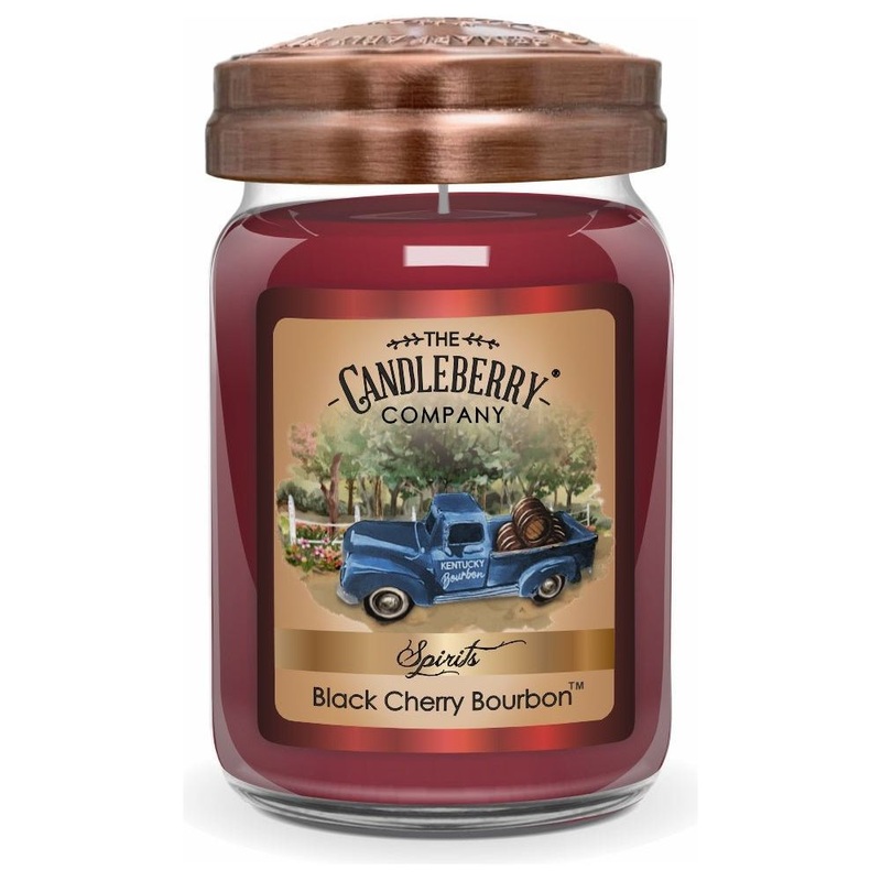 The Candleberry Co. Black Cherry Bourbon, Large Jar Candle