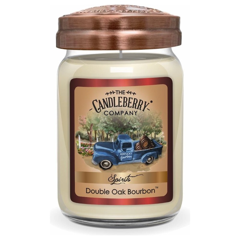 The Candleberry Co. Double Oak Bourbon, Large Jar Candle