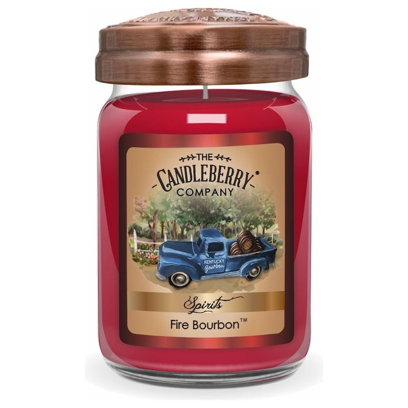 The Candleberry Co. Fire Bourbon, Large Jar Candle