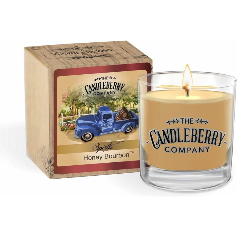 The Candleberry Co. Honey Bourbon, Rocks Glass Candle