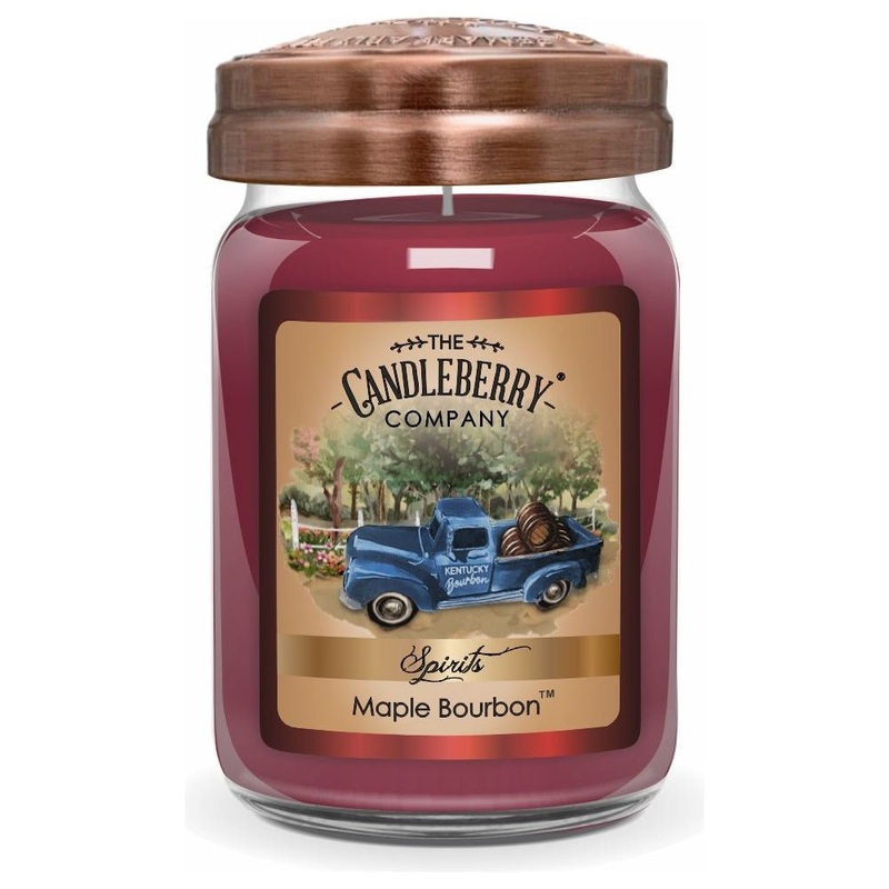 The Candleberry Co. Maple Bourbon, Large Jar Candle