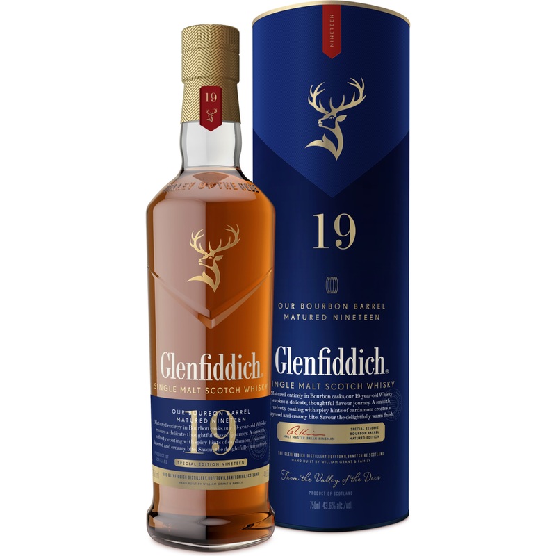 Glenfiddich 19 Year Bourbon Cask Single Malt Scotch Whiskey
