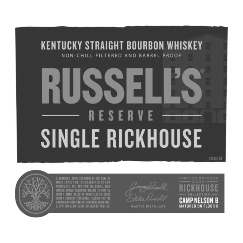 Russells Reserve Single Rickhouse 2024 Camp Nelson B Bourbon Whiskey