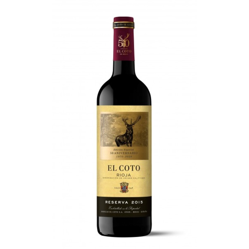El Coto Rioja 50th Anniversary Reserva Tempranillo 750ml Wood