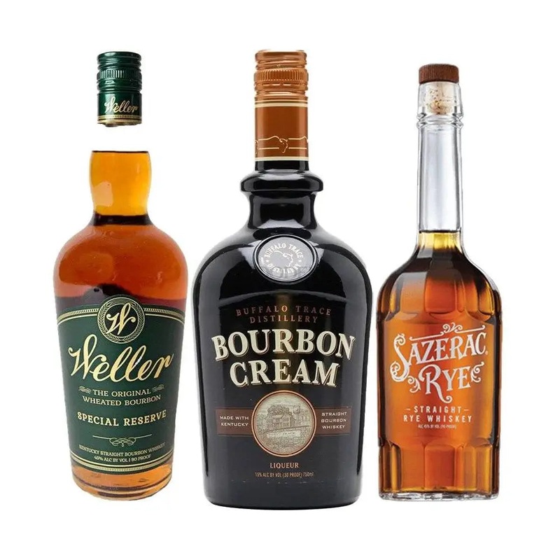 Weller, Sazerac & Buffalo Trace Cream Ultimate Whiskey Trio