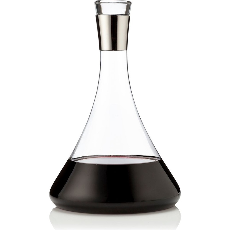 Irving Chrome-Rimmed Crystal Decanter