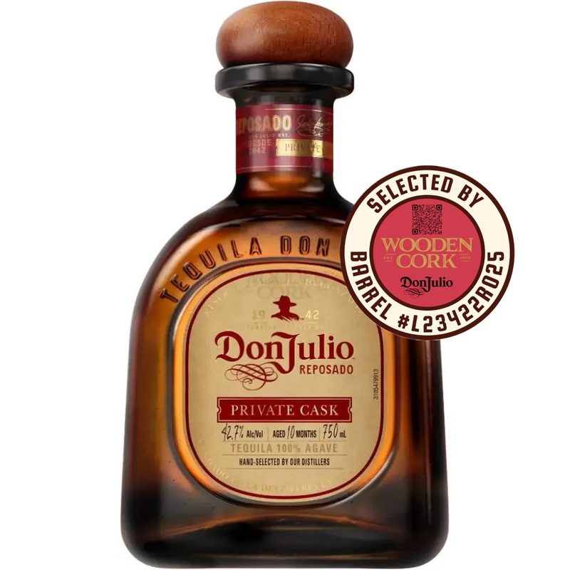 Don Julio Private Cask Reposado Tequila 85.4 Proof Selected by Wooden Cork
