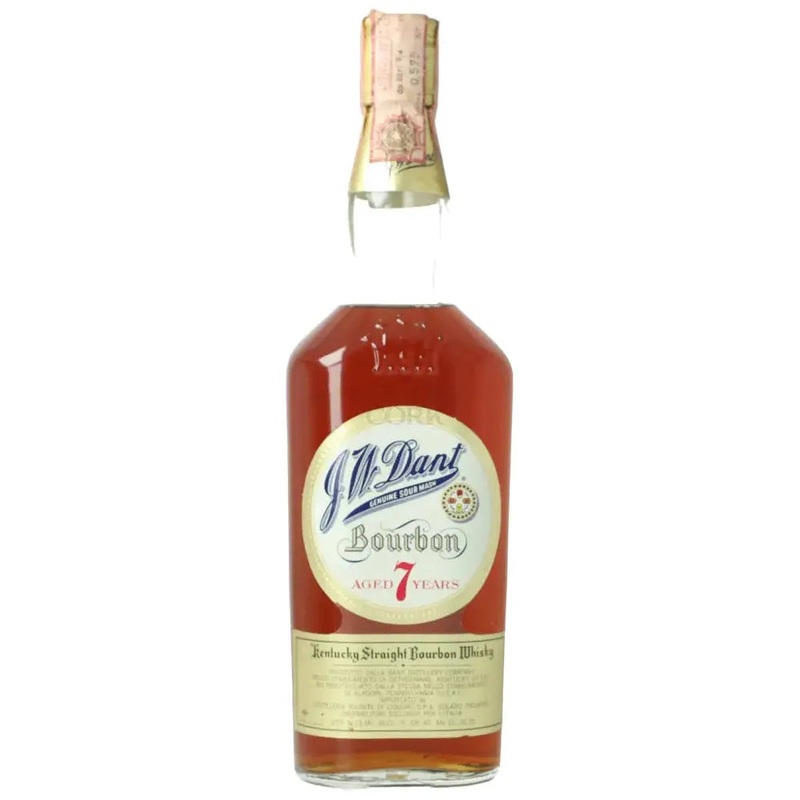 J.W. Dant 7 Year Bourbon (1960s-1970s Release) 86 Proof Export